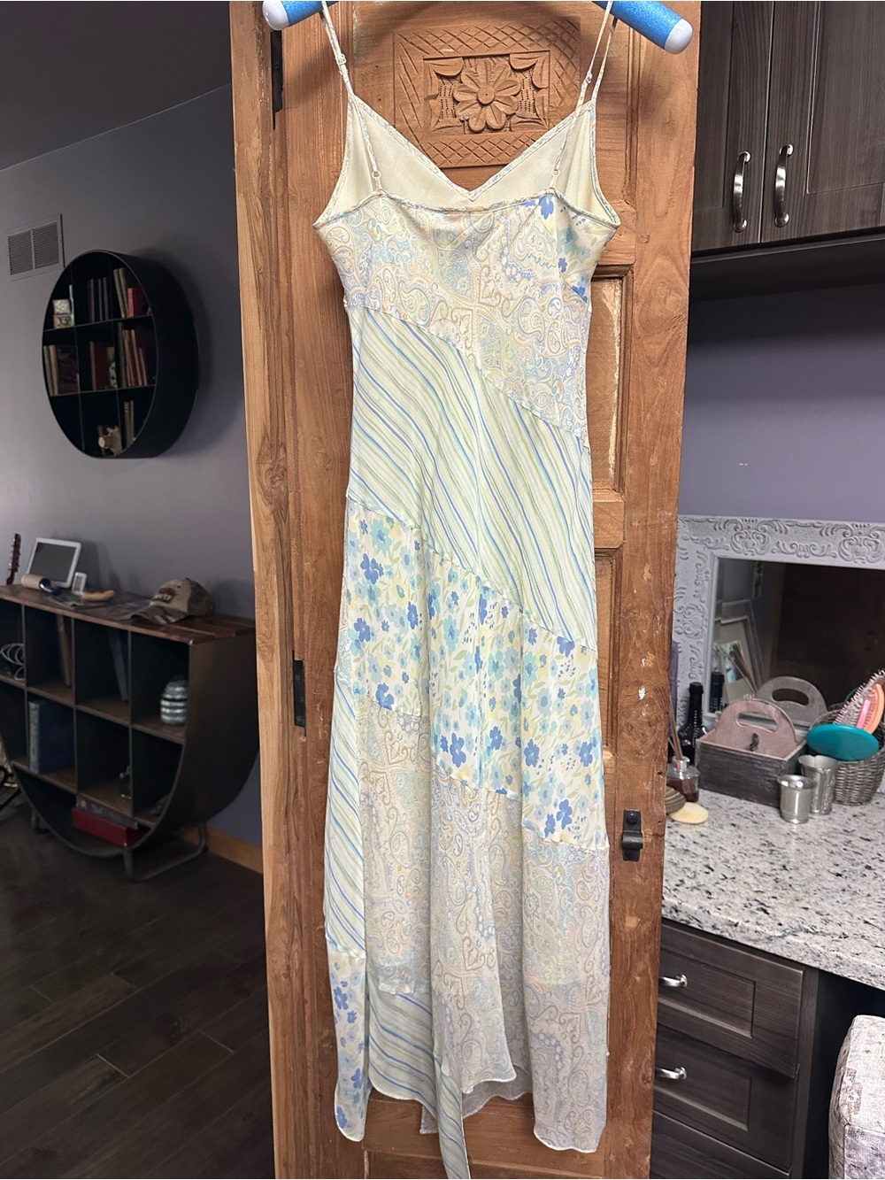 Boho sundress dressy casual adjustable straps asymmetrical high low hem beach - Picture 6 of 9